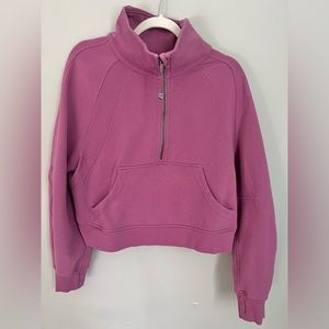 Lululemon Scuba Oversized Funnel-Neck Half Zip color velvet dust